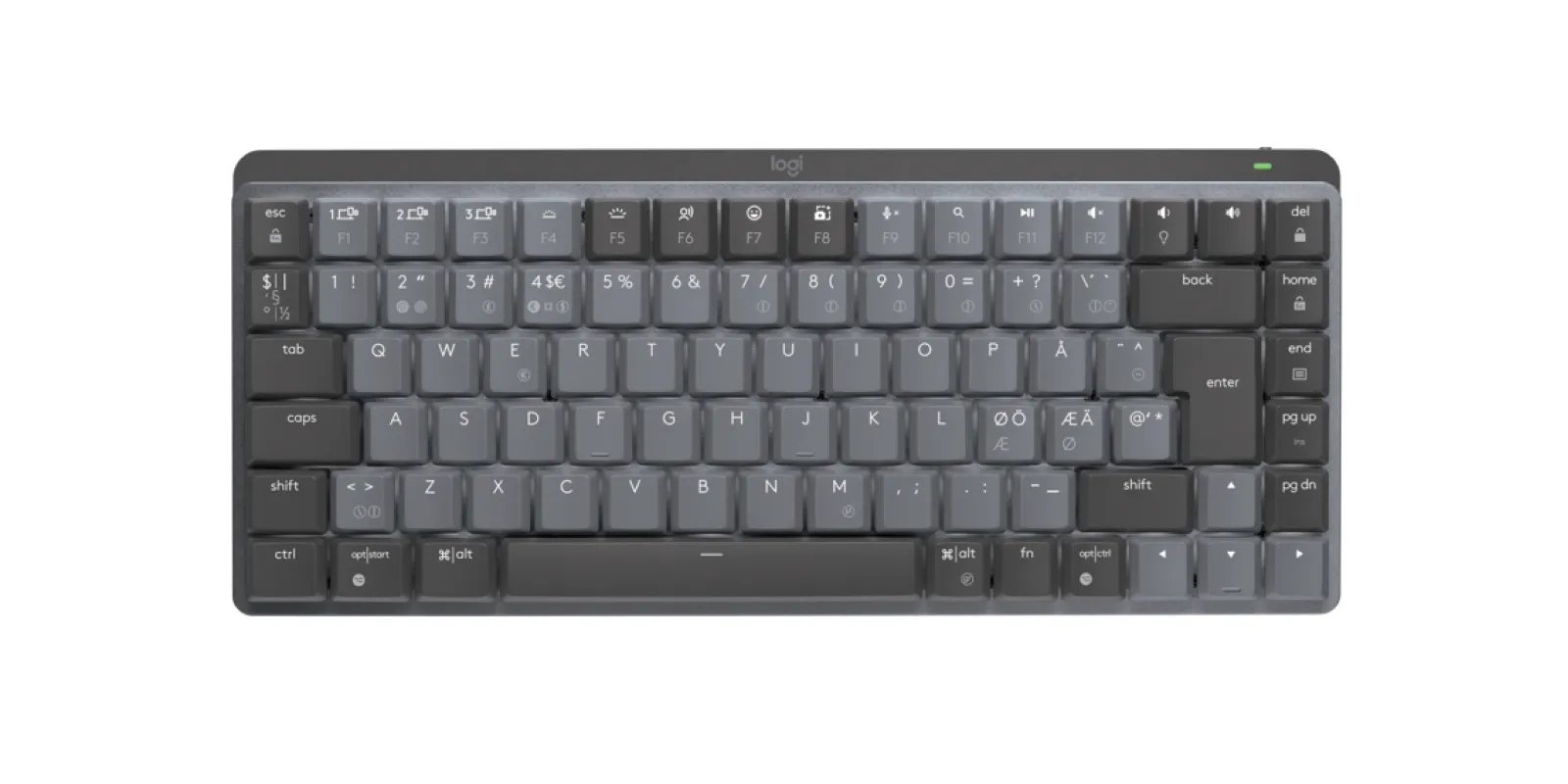 Logitech MX Mechanical Mini -langaton näppäimistö, Tactile, grafiitti